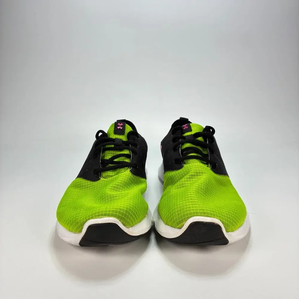 Under Armour Flow RN Twist Lime Green Black Pink Running Shoes Men's Size 11.5